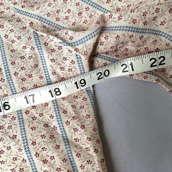 Vintage Oops Floral Print High Neck Peasant Blouse Ruffle Size Small 70s Cream - Picture 10 of 16